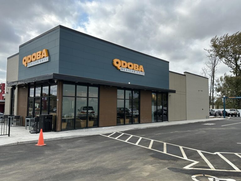 Exterior of new QDOBA Mexican Eats at 2031 NW Topeka Blvd, North Topeka, KS.