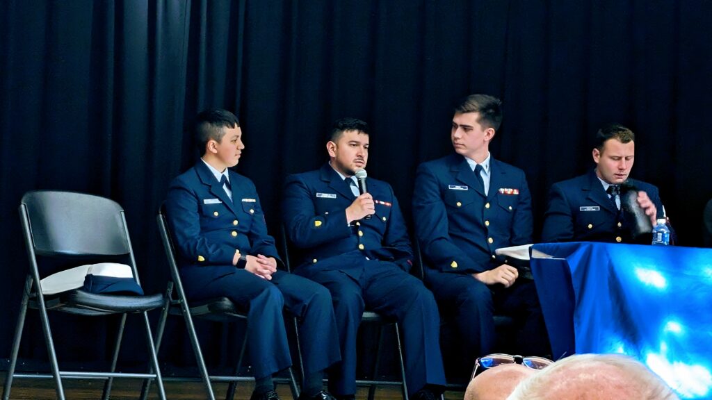 PXL 20241111 2110519932 - Topeka Collegiate Honors Veterans Day with Coast Guard Color Guard and Inspiring Military Panel